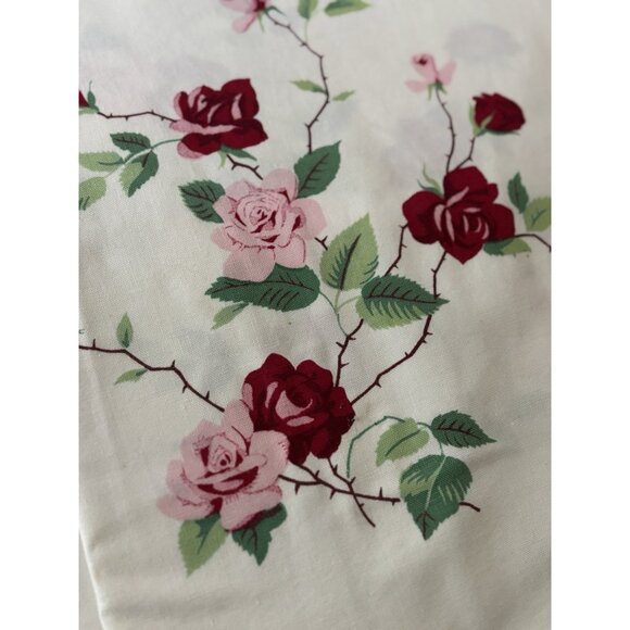 Vintage Duchess Rose Wilendur Vintage Tablecloth 54x66 Long Rectangle Cottage - Picture 2 of 14